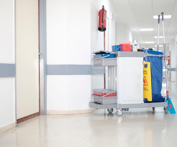 Hospital,Trolley,With,Cleaning,Material,Against,Covid-19