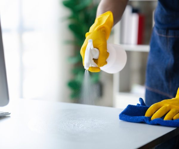 Person,Cleaning,The,Room,,Cleaning,Staff,Is,Using,Cloth,And